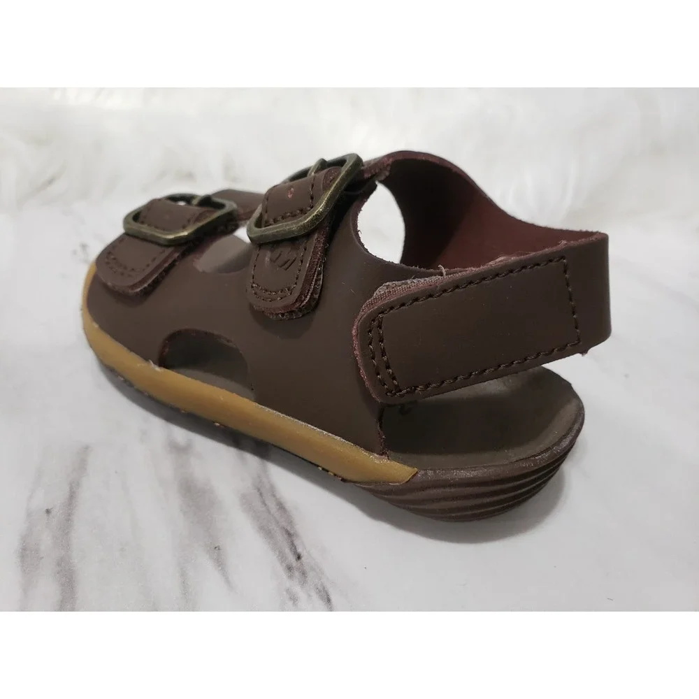NEW SIZE 5 BABY NEWBORN WALKING Merrell Brown Bare Steps Sandals fisherman